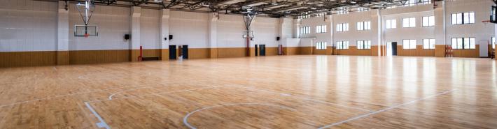 Pavimentazione in parquet per impianto sportivo